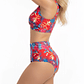 Bikini tiro alto mujer Malia Rojo + Kimono - Miniatura 3