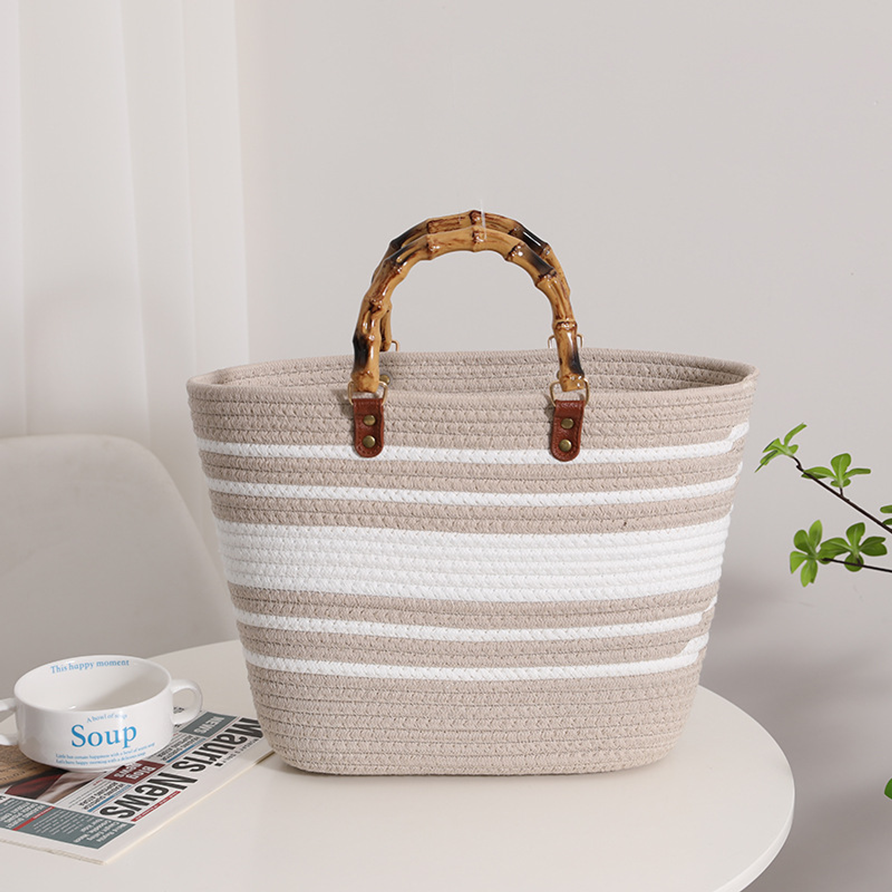 Bolso playa caribe Cream 1