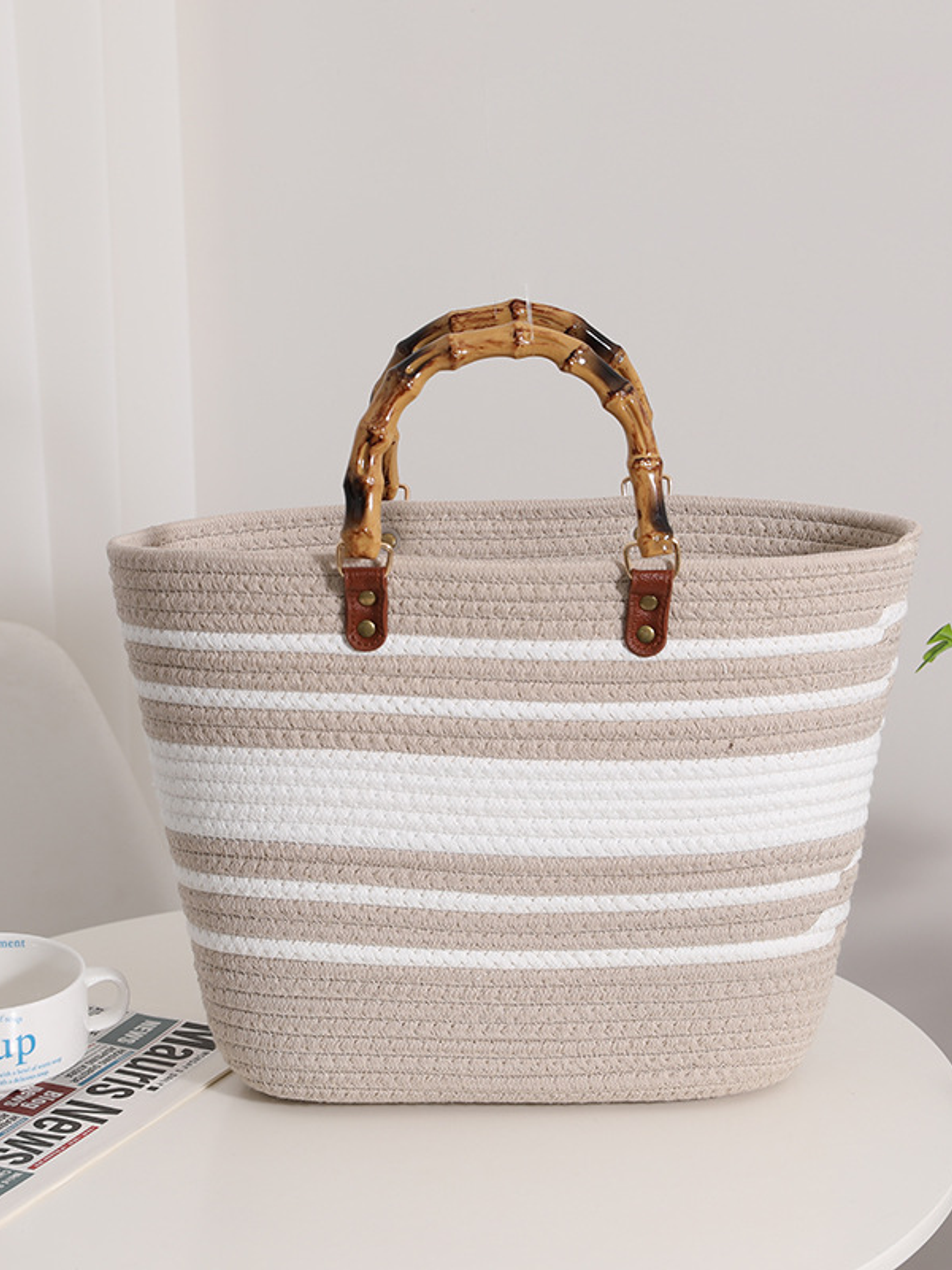 Bolso playa caribe Cream 1