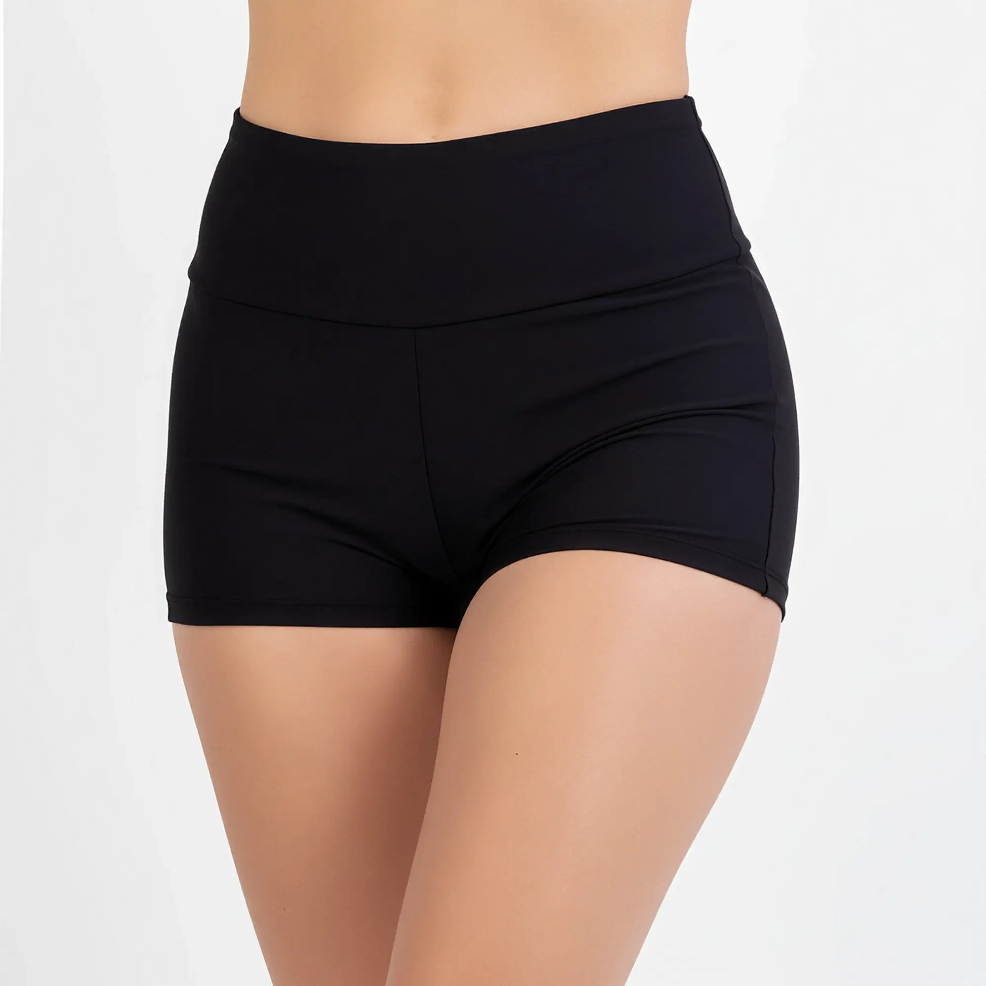 Short bikini tiro alto pretina negro 1