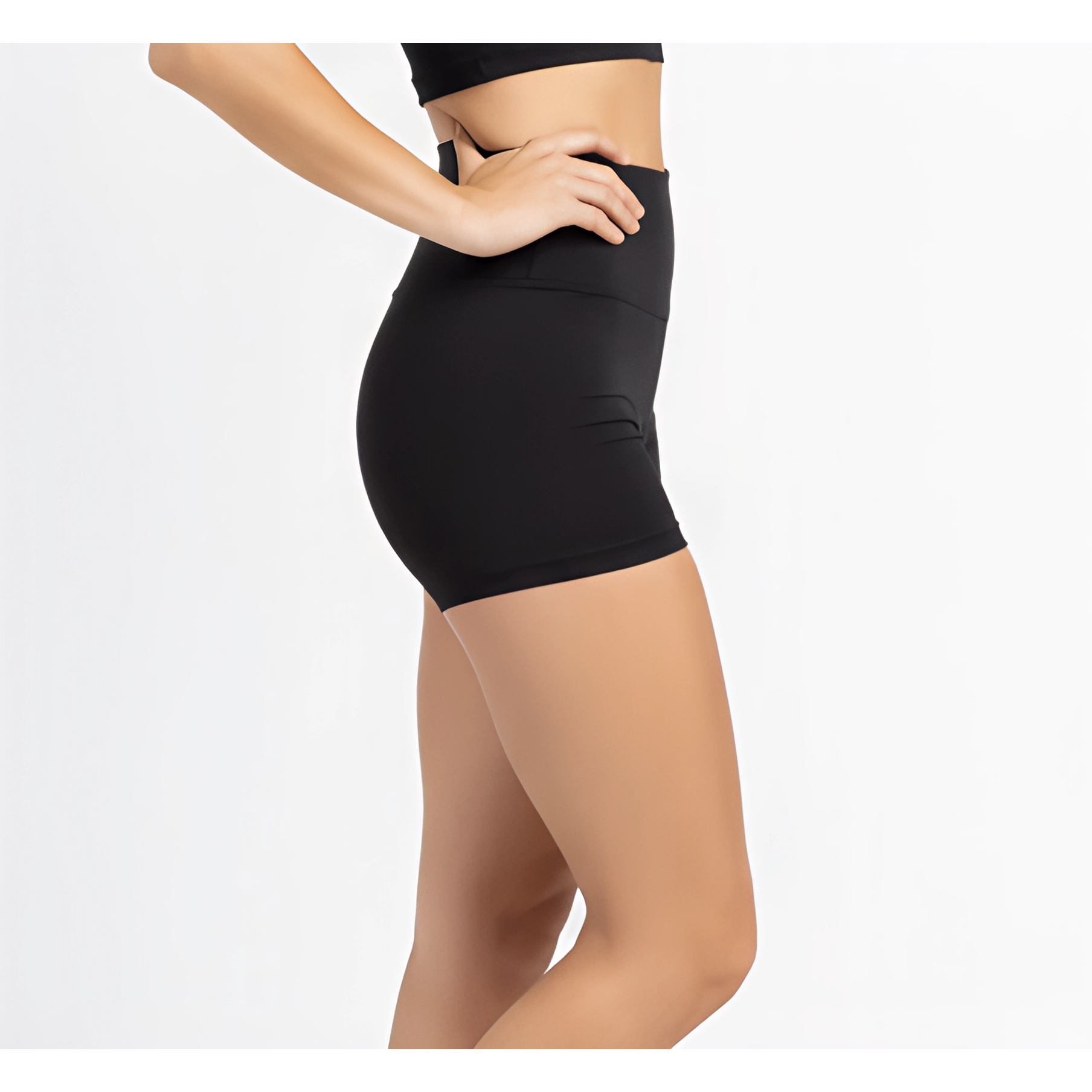 Short bikini tiro alto pretina Full negro 2