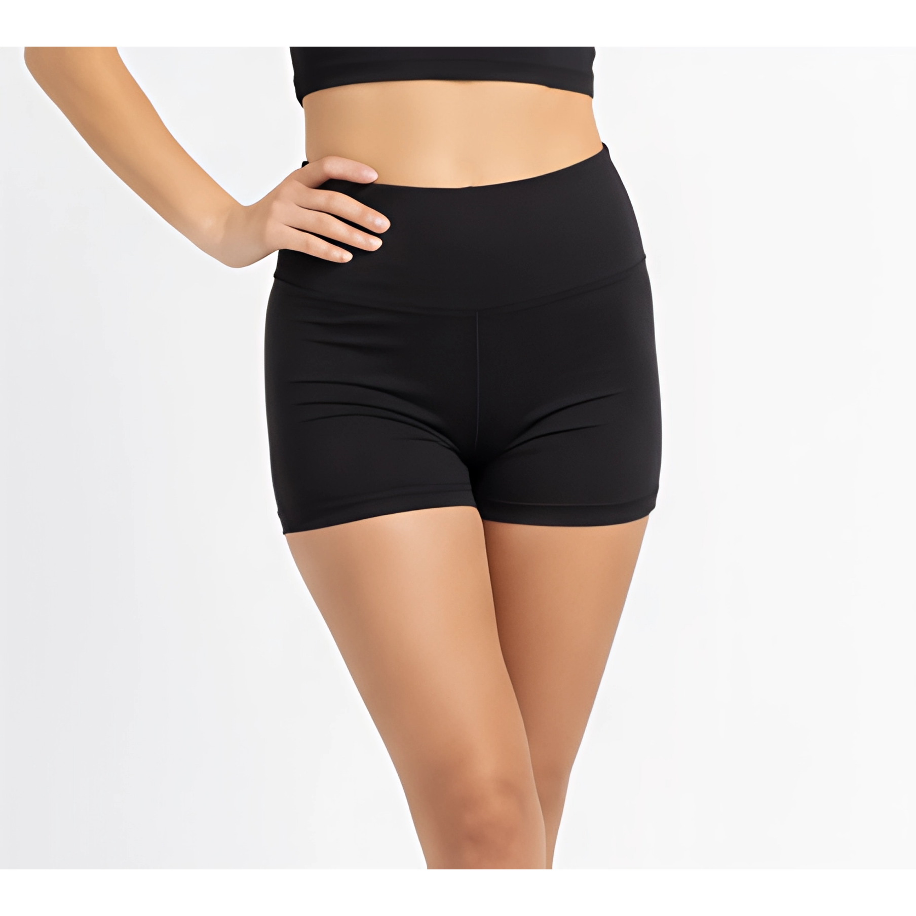 Short bikini tiro alto pretina Full negro 1