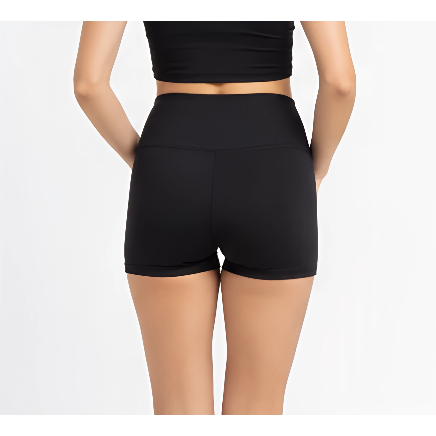 Short bikini tiro alto pretina Full negro 3