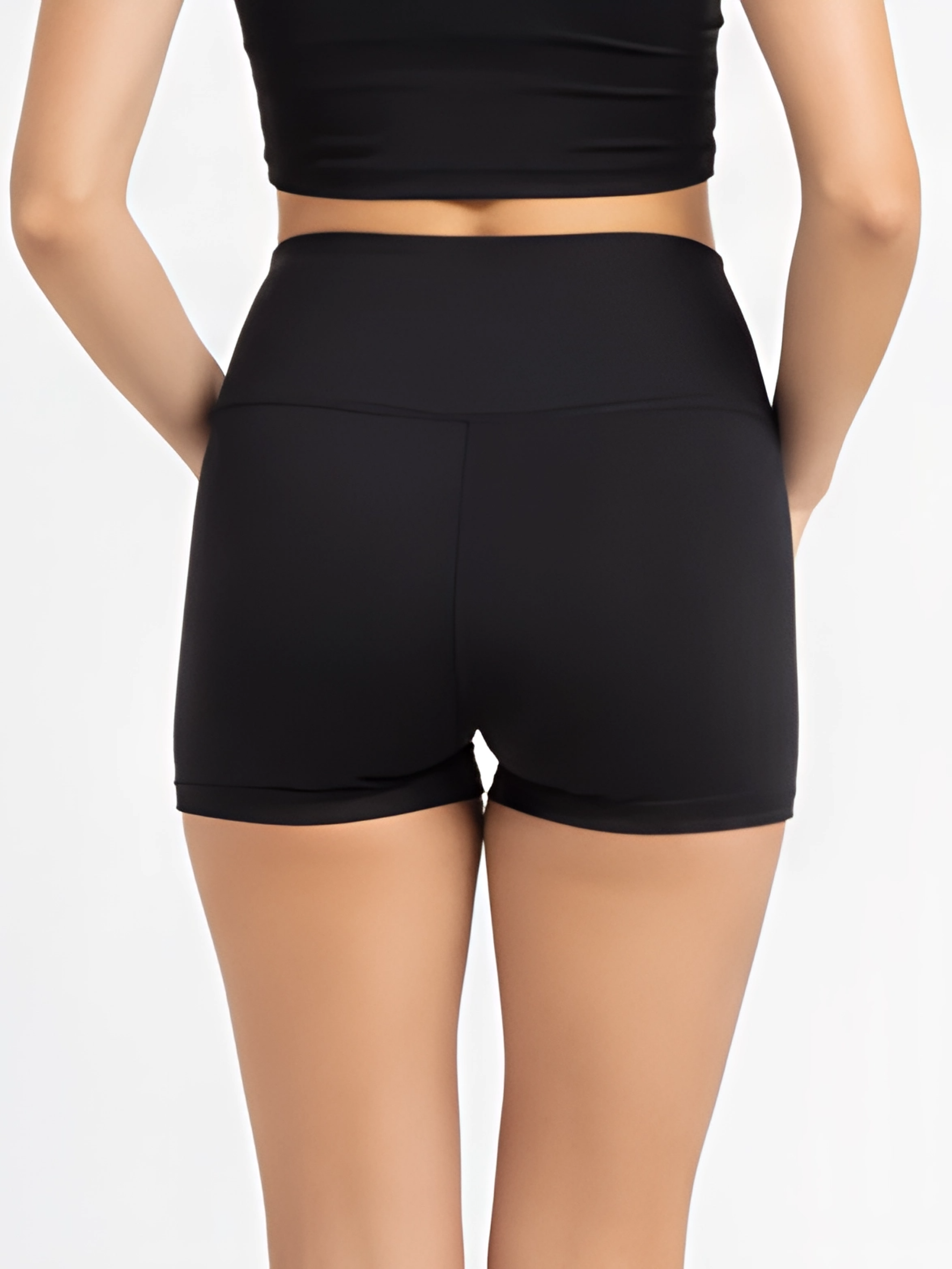 Short bikini tiro alto pretina Full negro 3