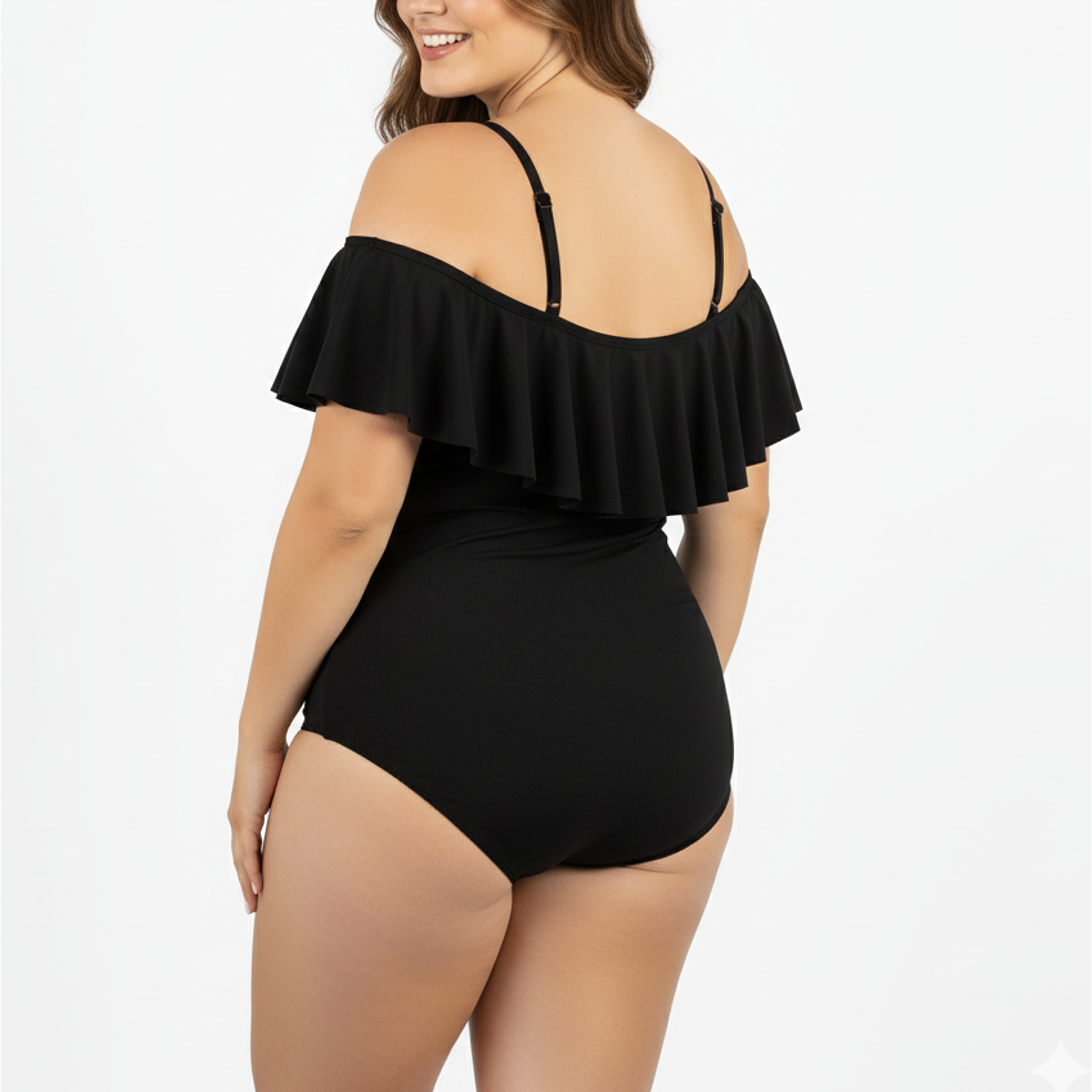 Traje de baño sin hombros vuelos Casia colores 3