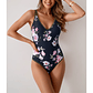 Traje de Baño Entero Azul floral - Miniatura 1