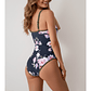 Traje de Baño Entero Azul floral - Miniatura 3