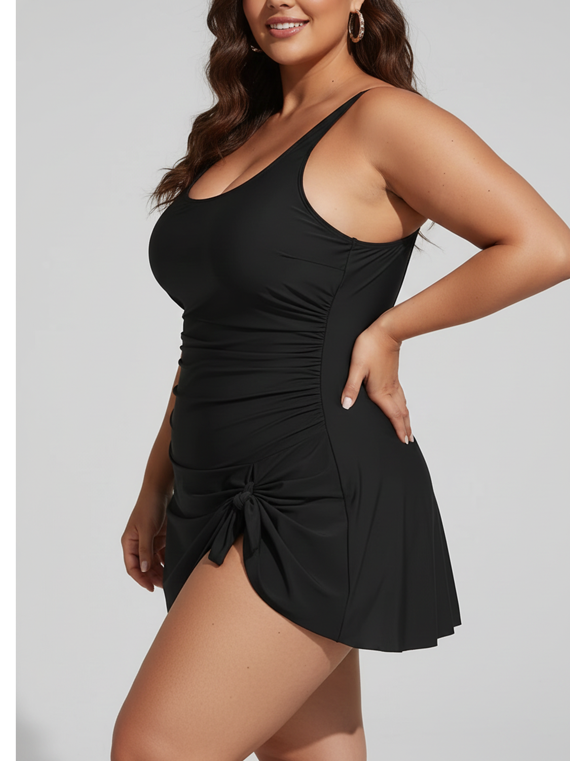 Traje de Baño Negro Nudo Lateral 2