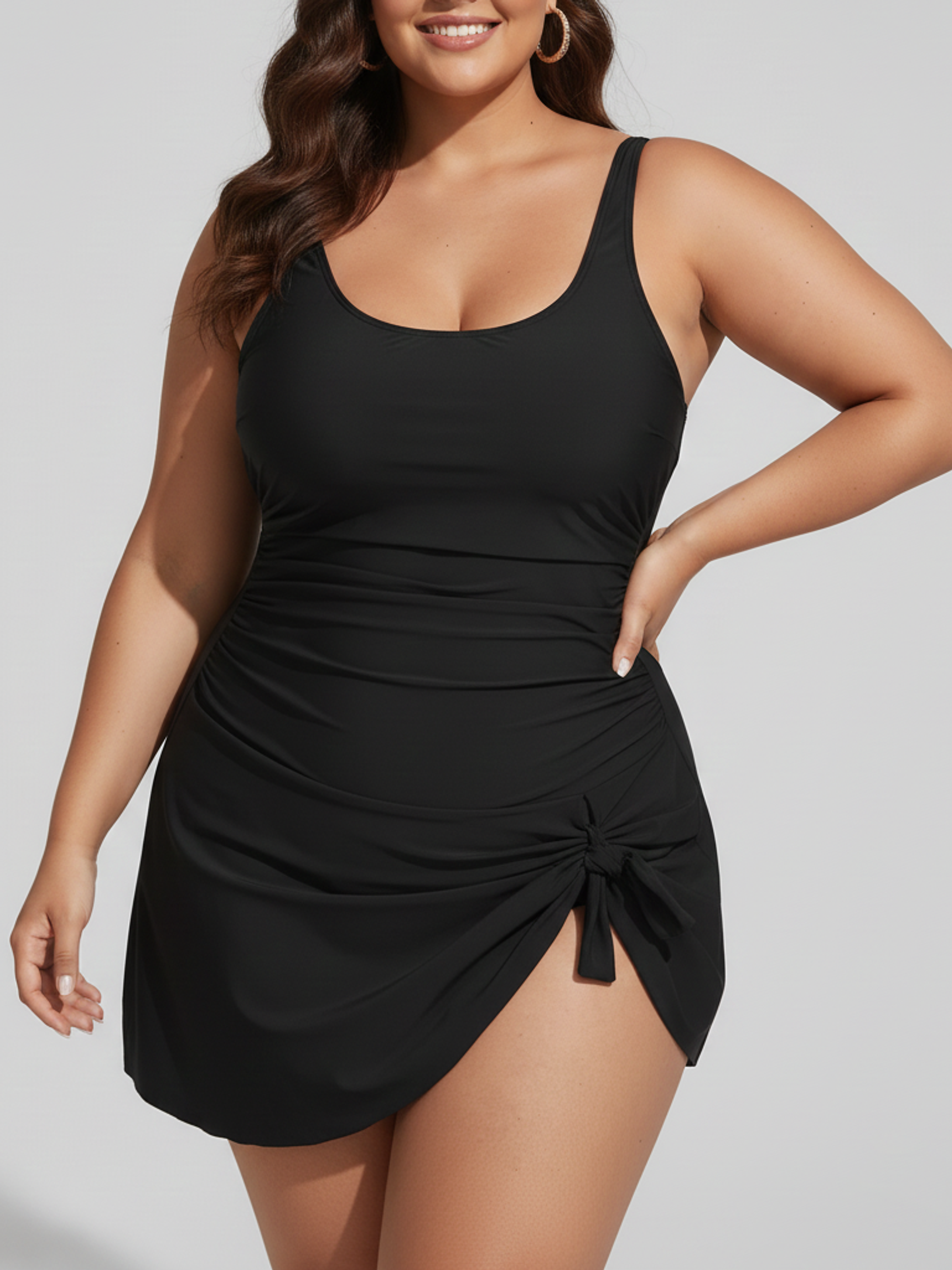 Traje de Baño Negro Nudo Lateral 1