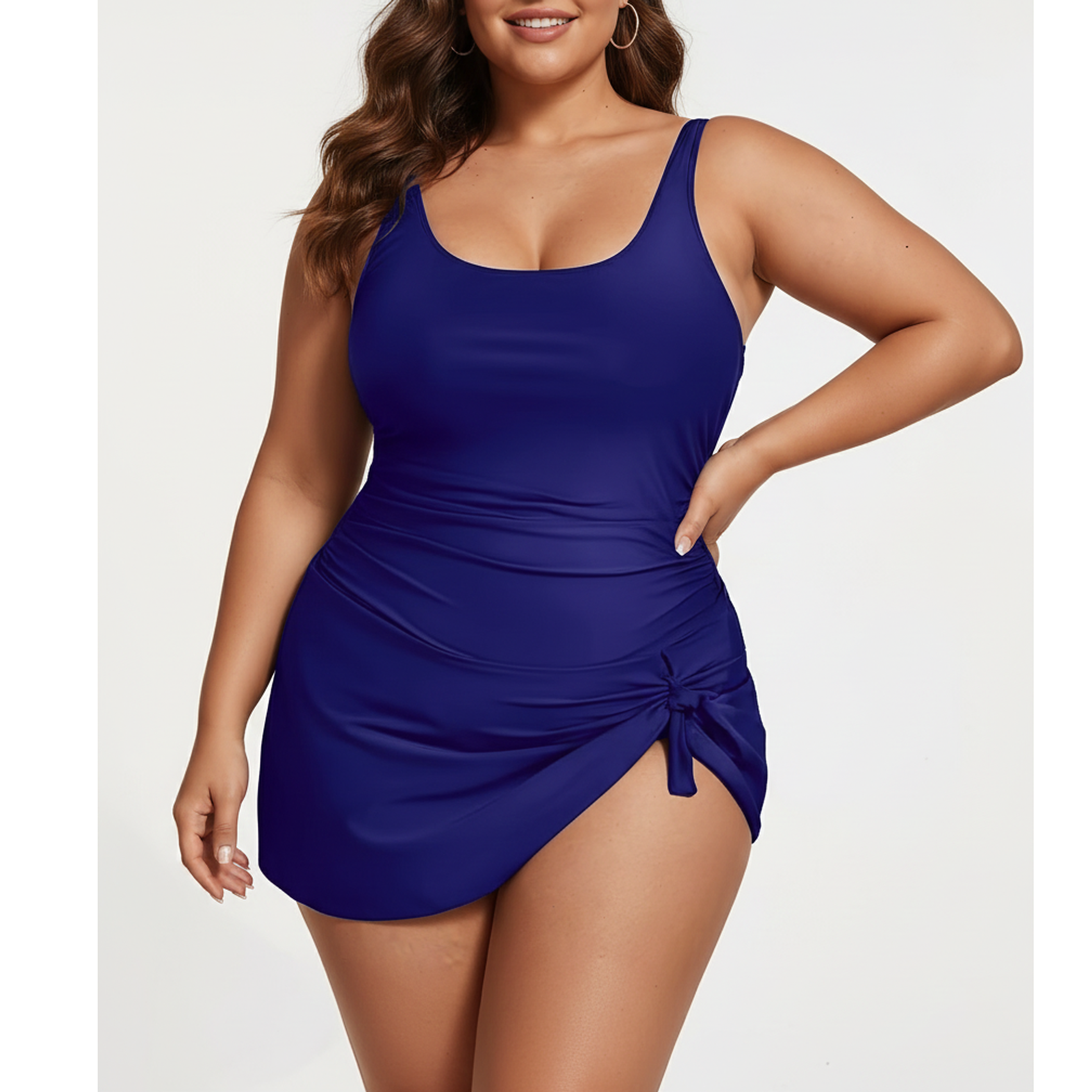 Traje de Baño Azul Nudo Lateral 1