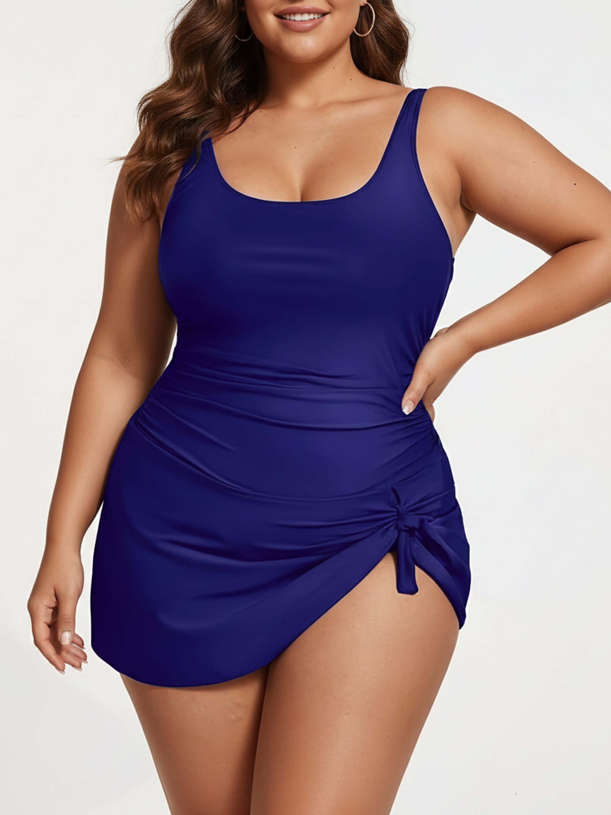 Traje de Baño Azul Nudo Lateral 1
