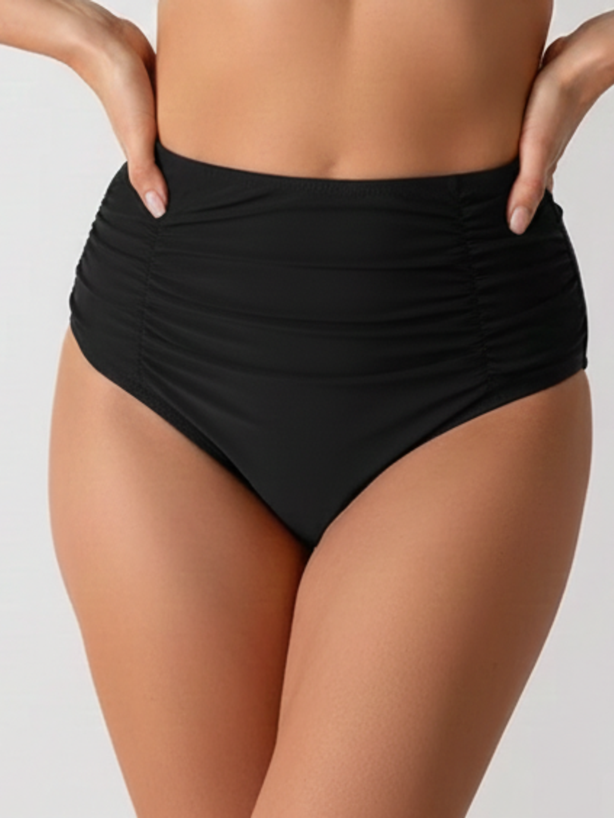 Parte de abajo Drapeado Negro Casia 1