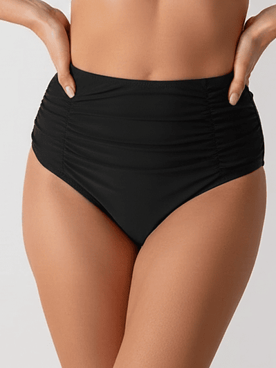 Parte de abajo Drapeado Negro Casia