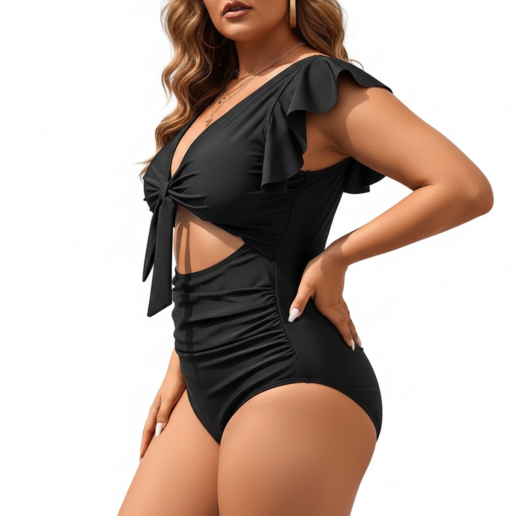 Traje de baño mujer cut out Emily Negro 2