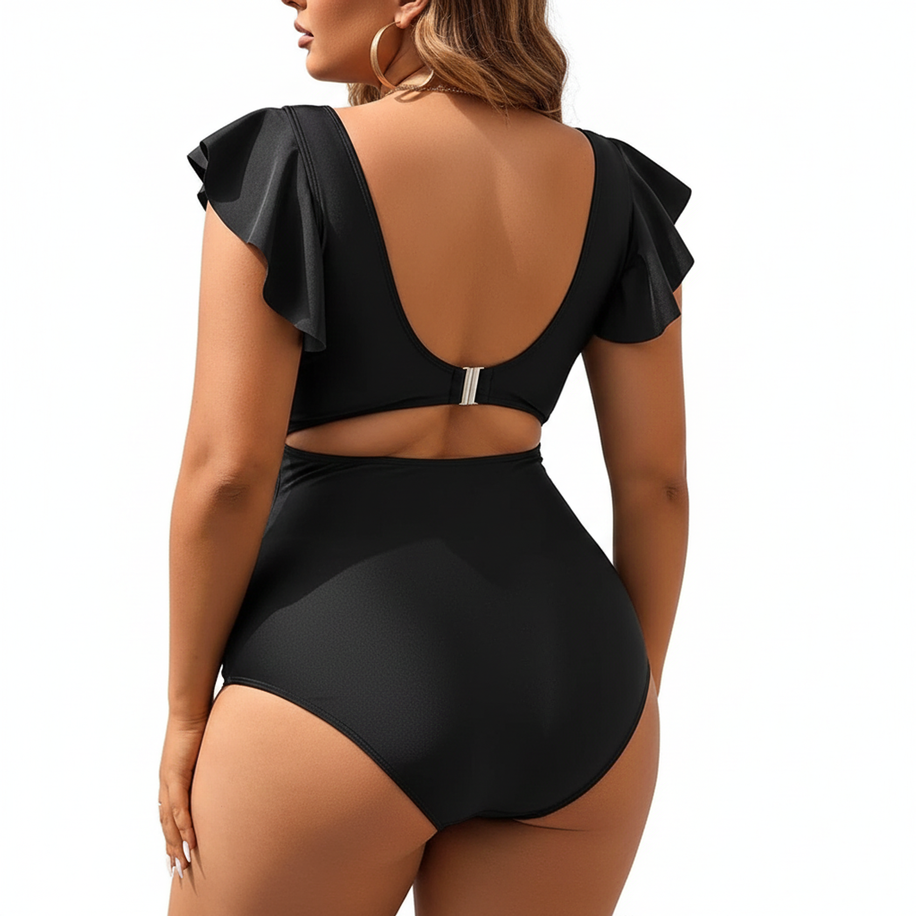 Traje de baño mujer cut out Emily Negro 3