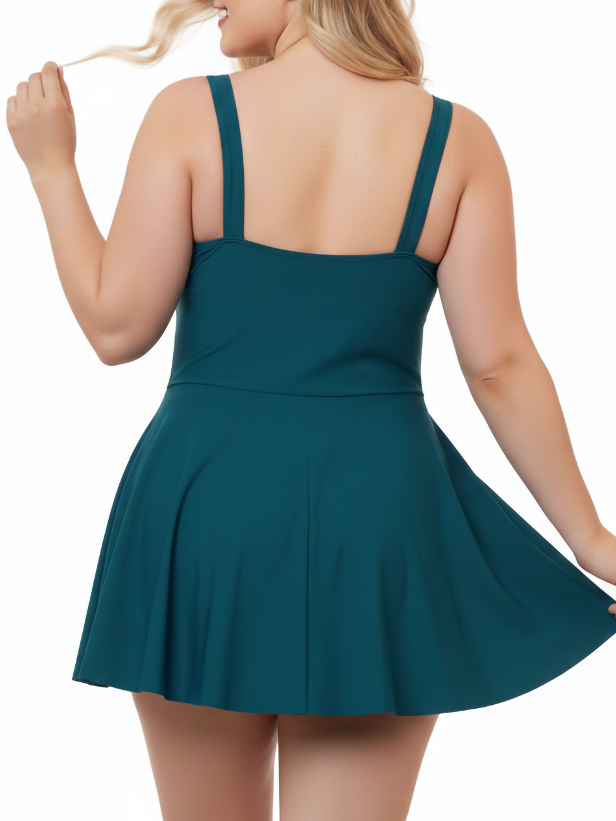 Traje de baño Vestido Turquesa Oscuro 3