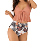 Bikini tiro alto Top Ruffle Palo Rosa - Miniatura 1