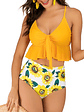 Bikini tiro alto Top Ruffle Yellow - Miniatura 1