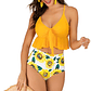 Bikini tiro alto Top Ruffle Yellow - Miniatura 1