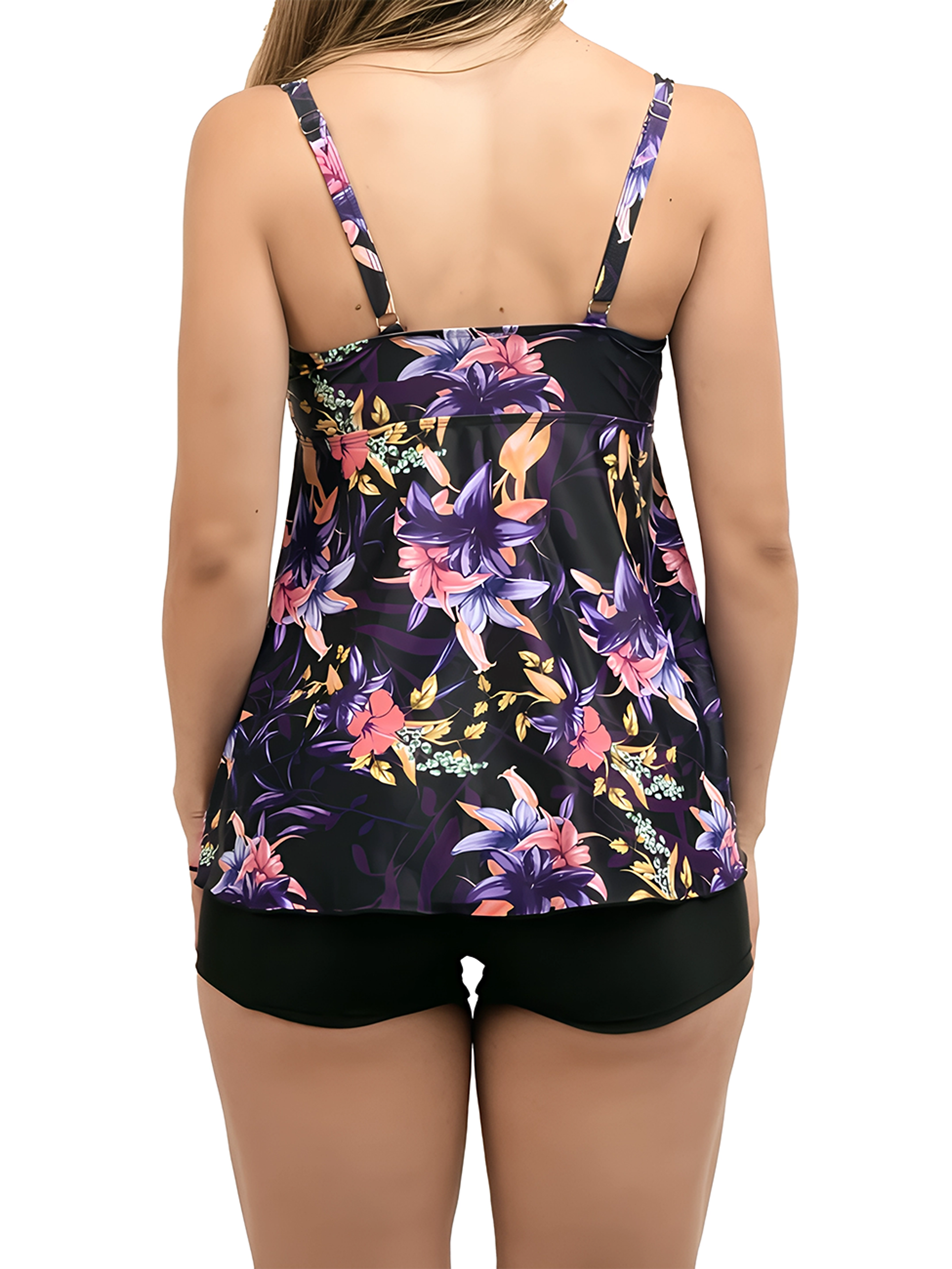 Tankini mujer short Kora morado 2