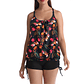 Tankini tiro alto sport Negro Floral - Miniatura 1