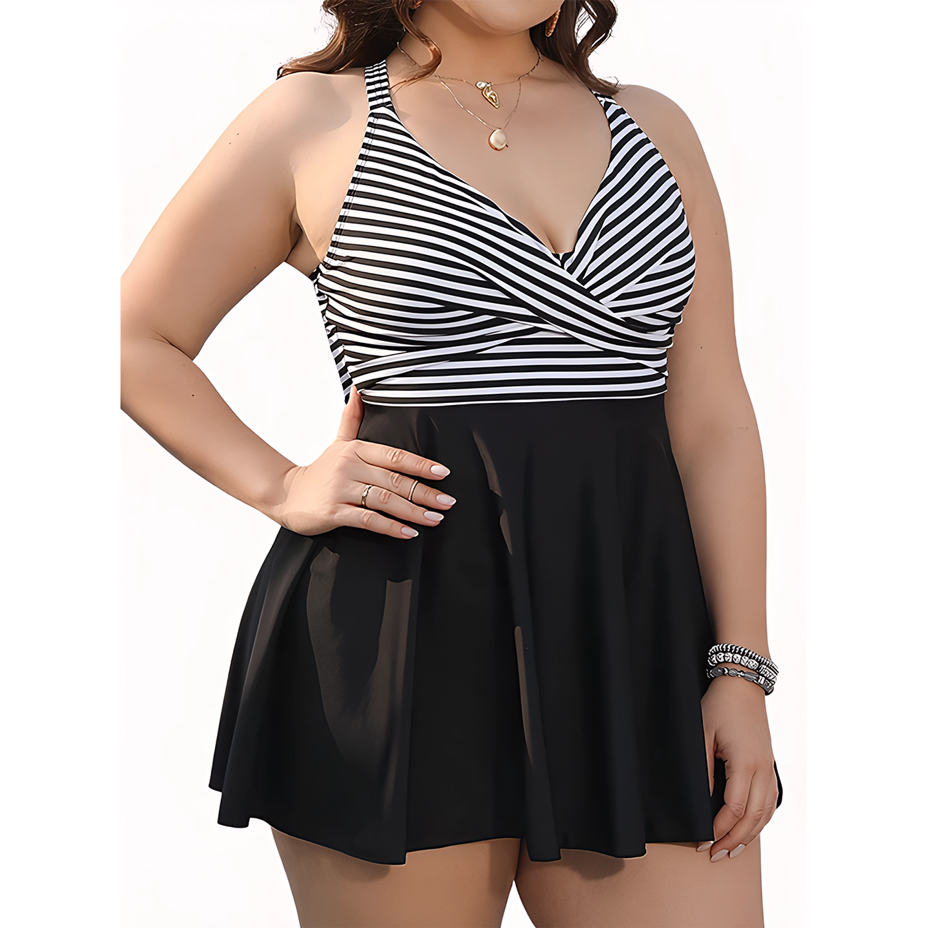Tankini short Vestido líneas Lorde 2
