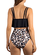 Bikini tiro alto mujer top en punta Val Animal print - Miniatura 2