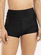 Short bikini tiro alto pretina negro con Straps - Miniatura 3
