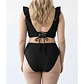 Bikini tiro alto vuelos midle waist Negro - Miniatura 3