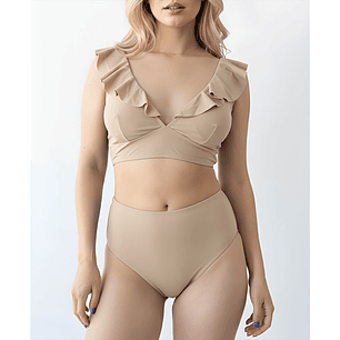 Bikini tiro alto vuelos midle waist Nude