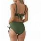 Conjunto Bikini tiro alto Victoria Verde cargo - Miniatura 3