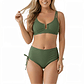 Conjunto Bikini tiro alto Victoria Verde cargo - Miniatura 1