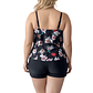 Tankini flor floral Maori Negro - Miniatura 3