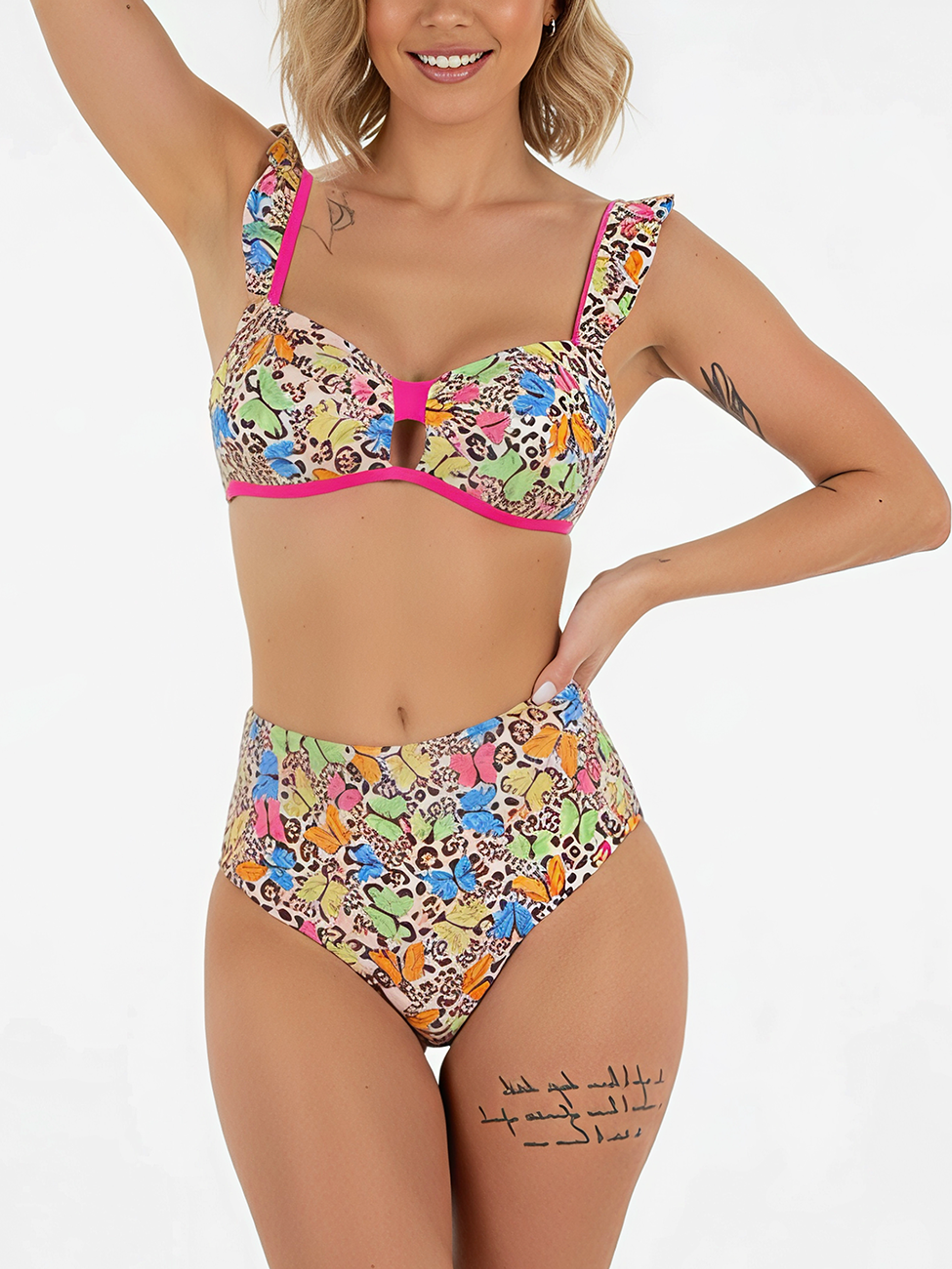 Bikini tiro alto Estampado Jungle Pop 1