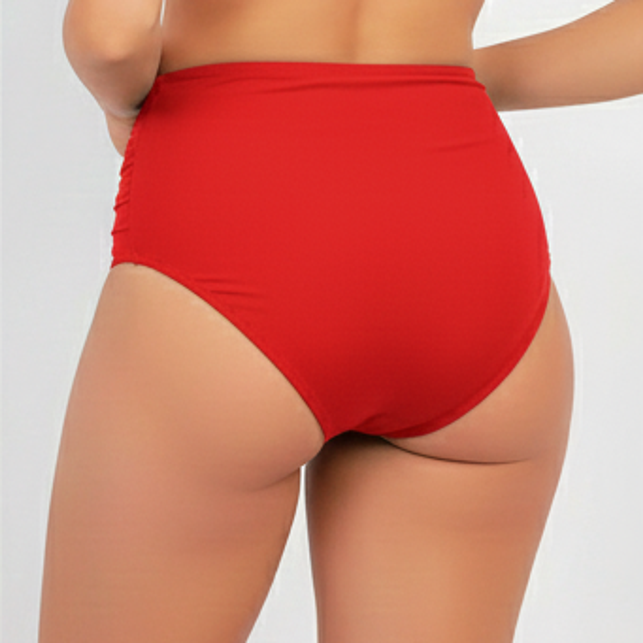 Parte de abajo Bikini tiro alto drapeado colores 4