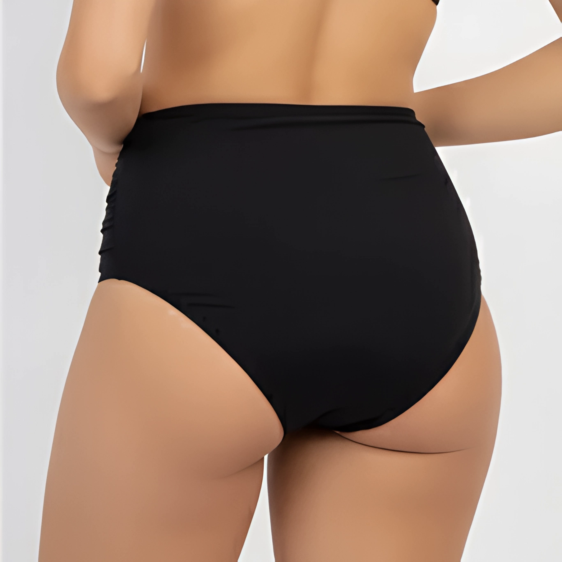 Parte de abajo Bikini tiro alto drapeado colores 8