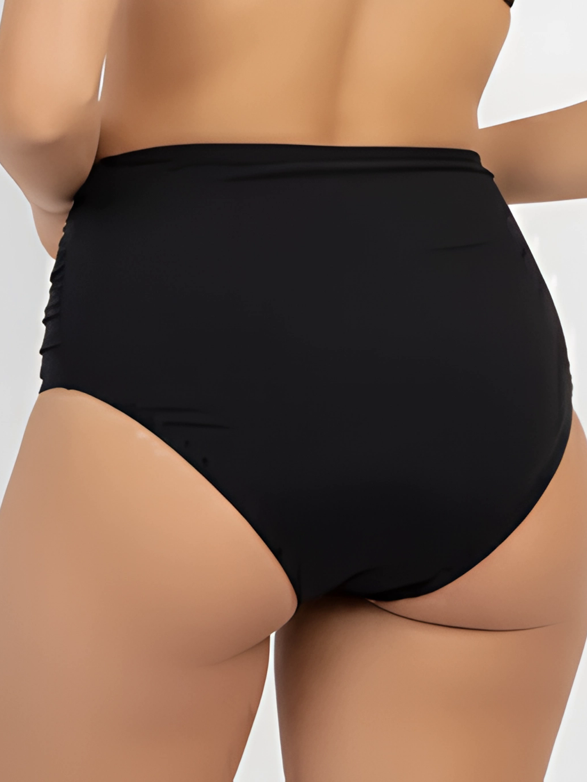 Parte de abajo Bikini tiro alto drapeado colores 8