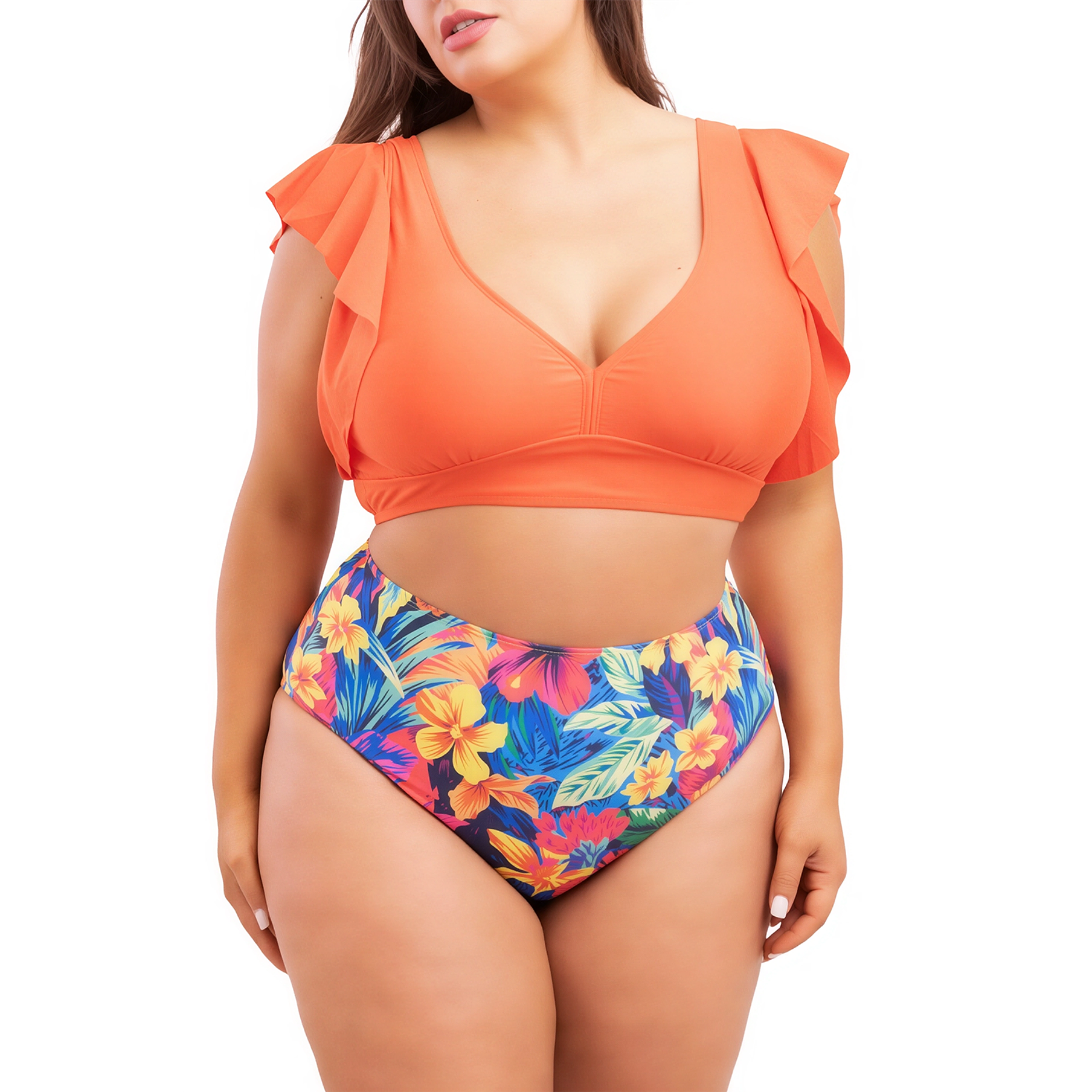 Bikini tiro alto Milena Orange 2