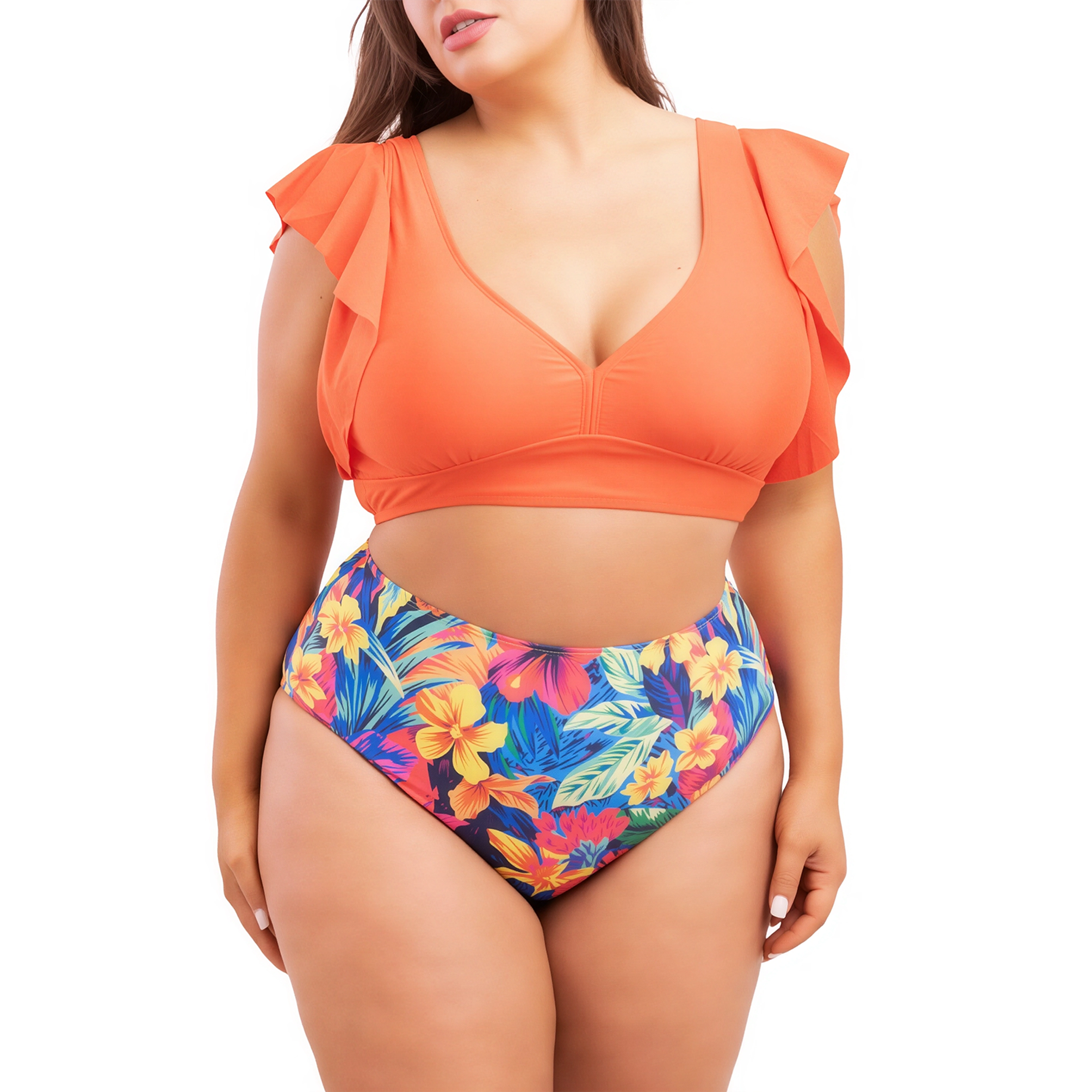 Bikini tiro alto Milena Orange 2