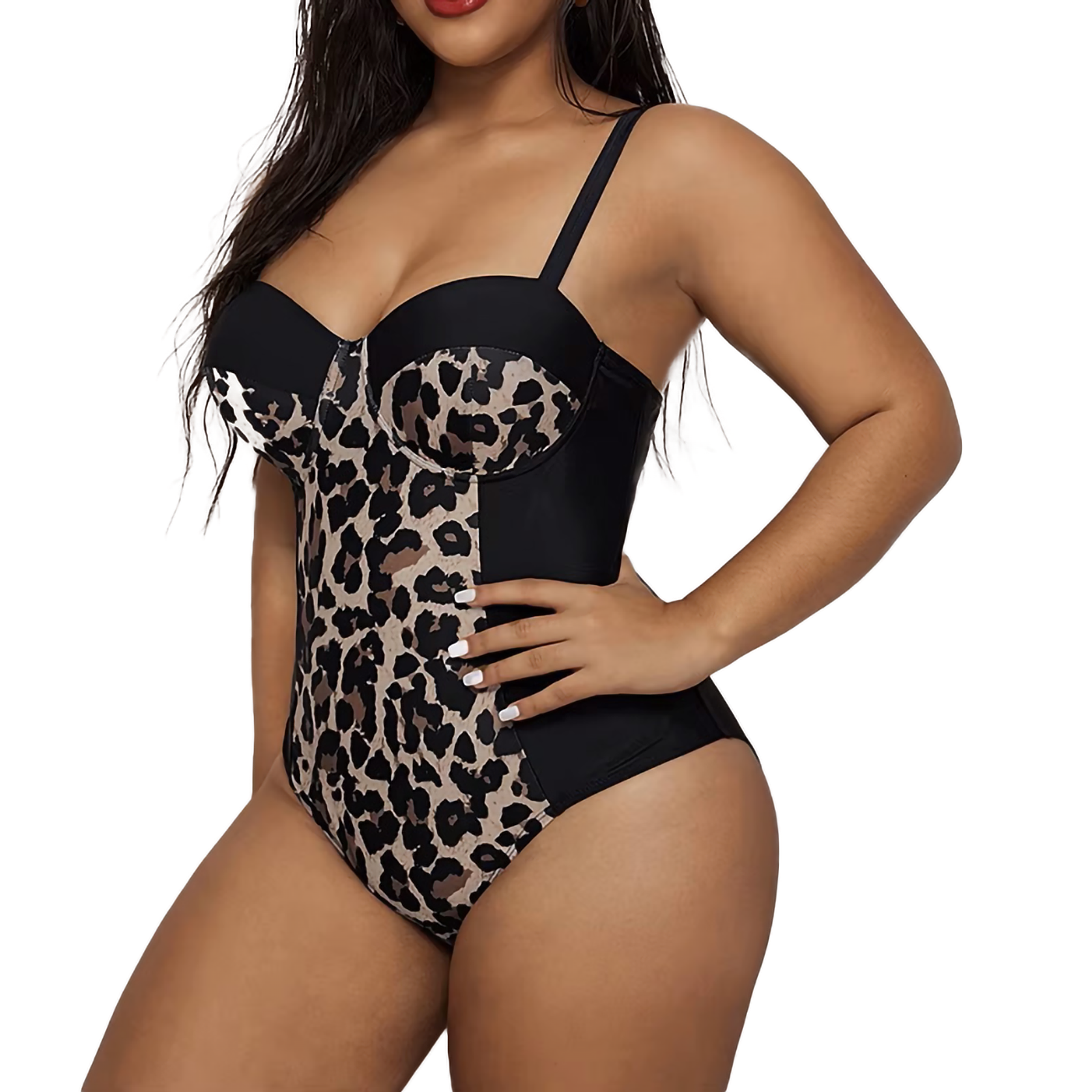 Traje de baño entero mujer copa Animal print 3