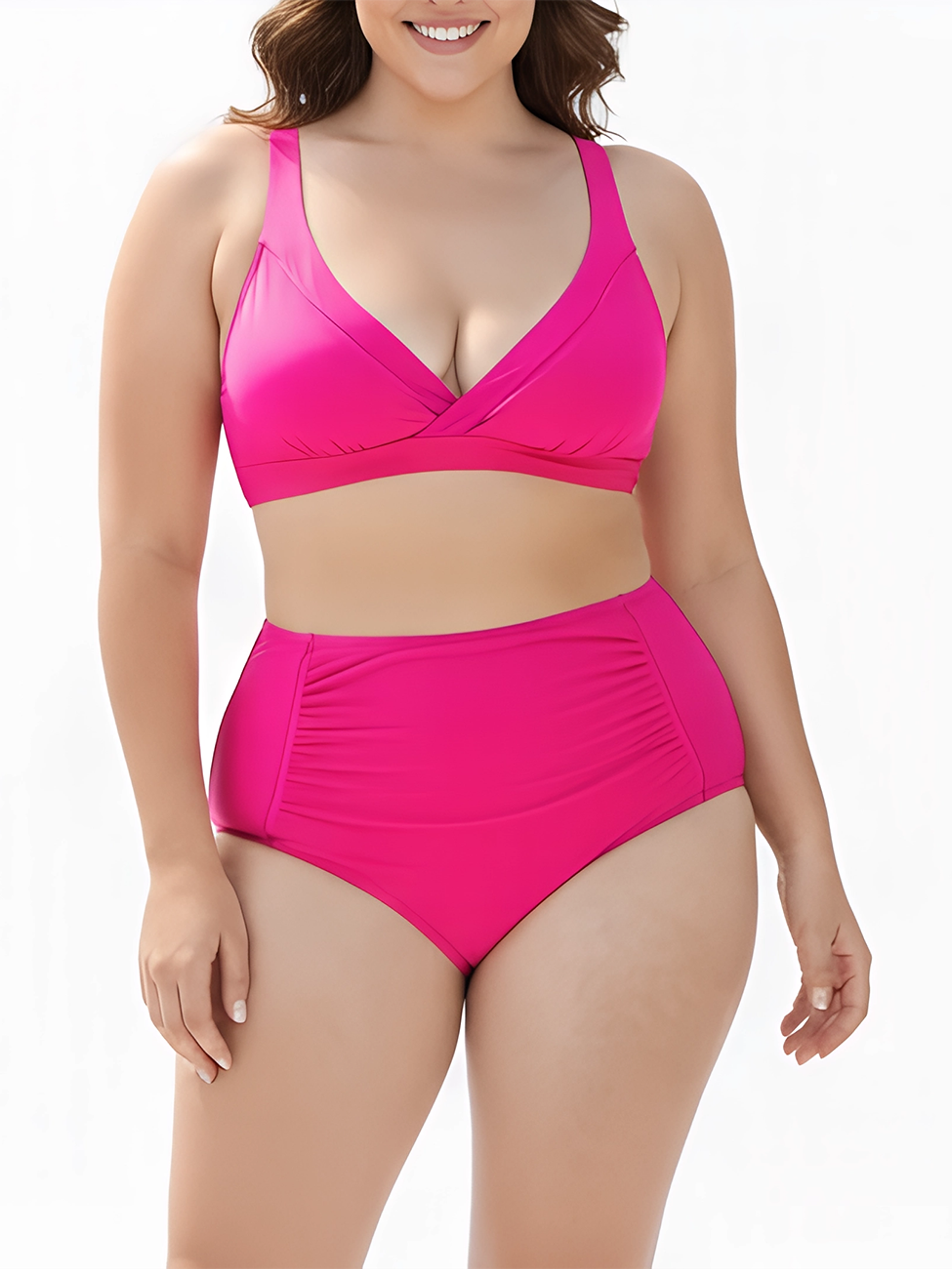 Bikini tiro alto escote V colores 1