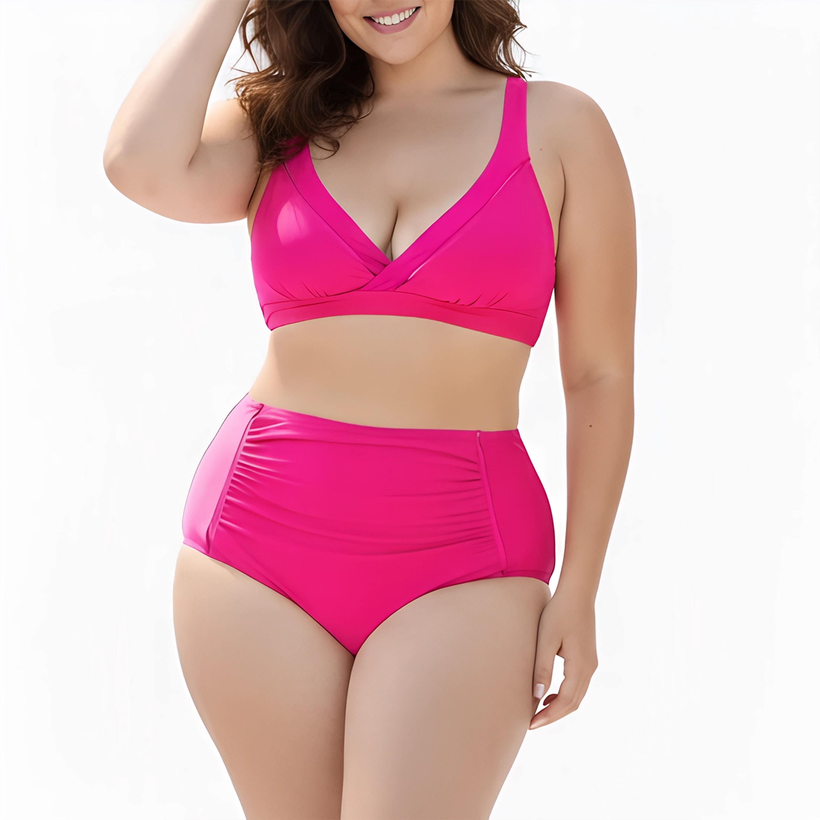 Bikini tiro alto escote V colores 3