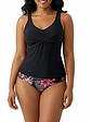 Tankini Mujer Botanic Negro - Miniatura 1