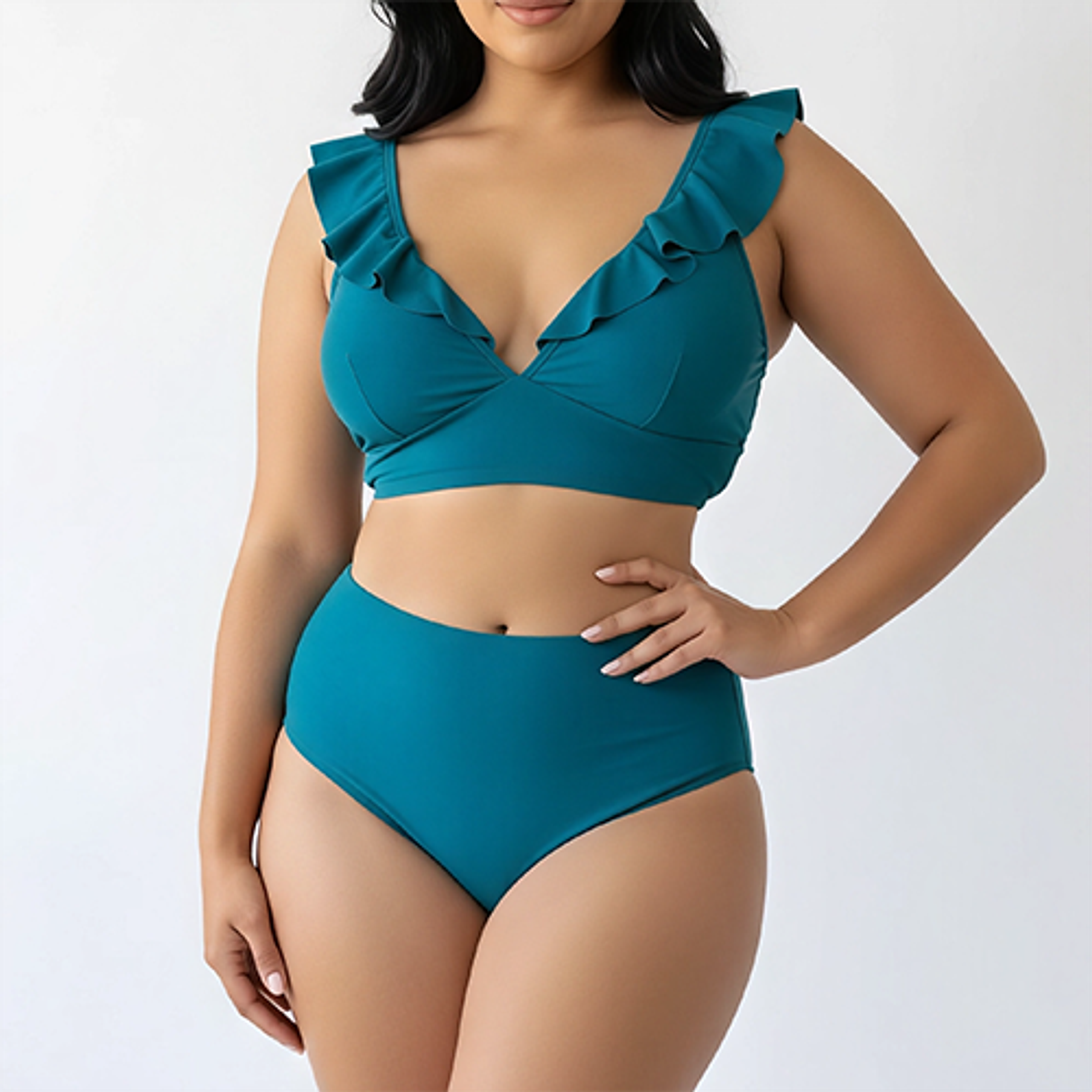 Bikini tiro alto vuelos midle waist Azul 1
