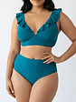 Bikini tiro alto vuelos midle waist Azul - Miniatura 1