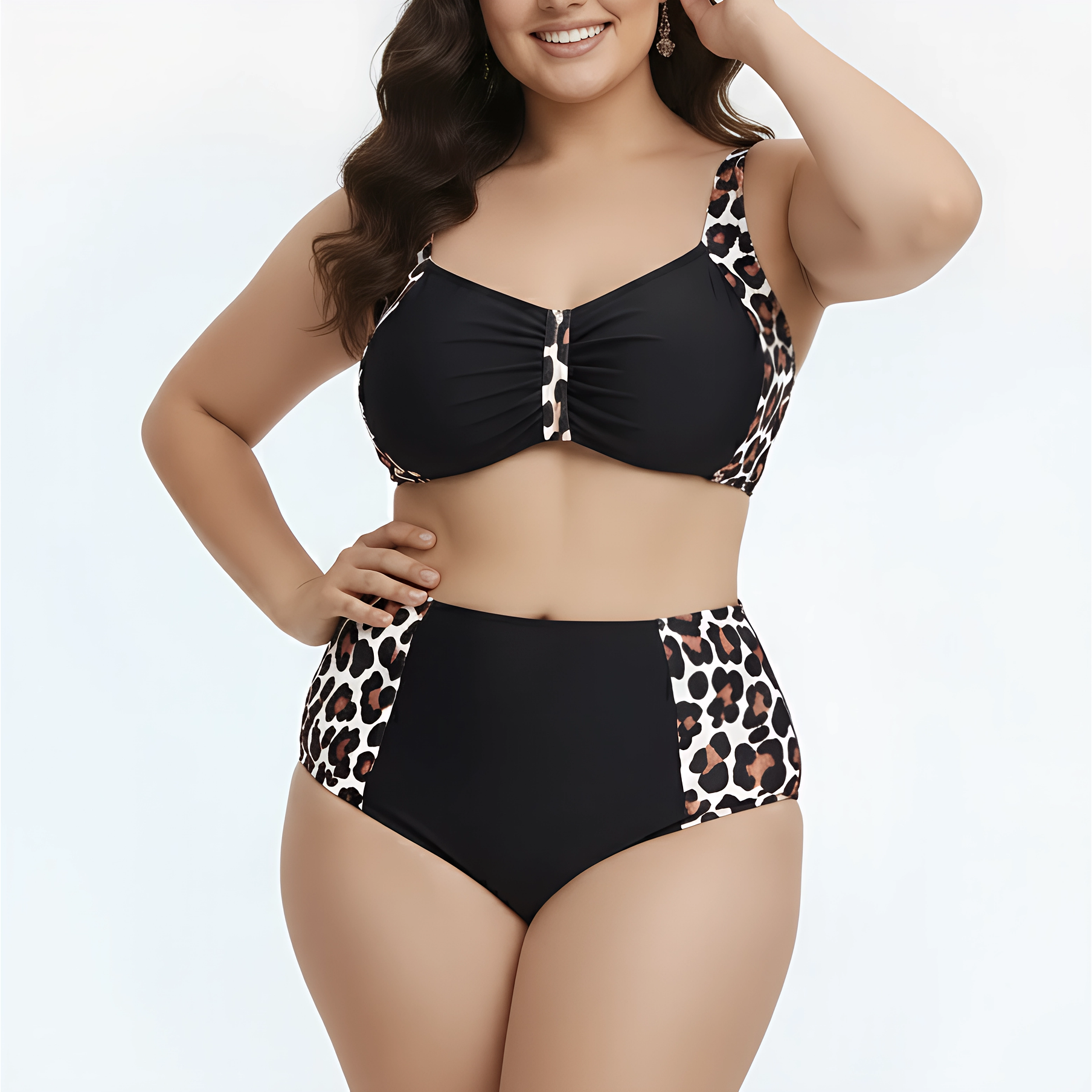 Bikini Tiro Alto Mujer Wild Black 1