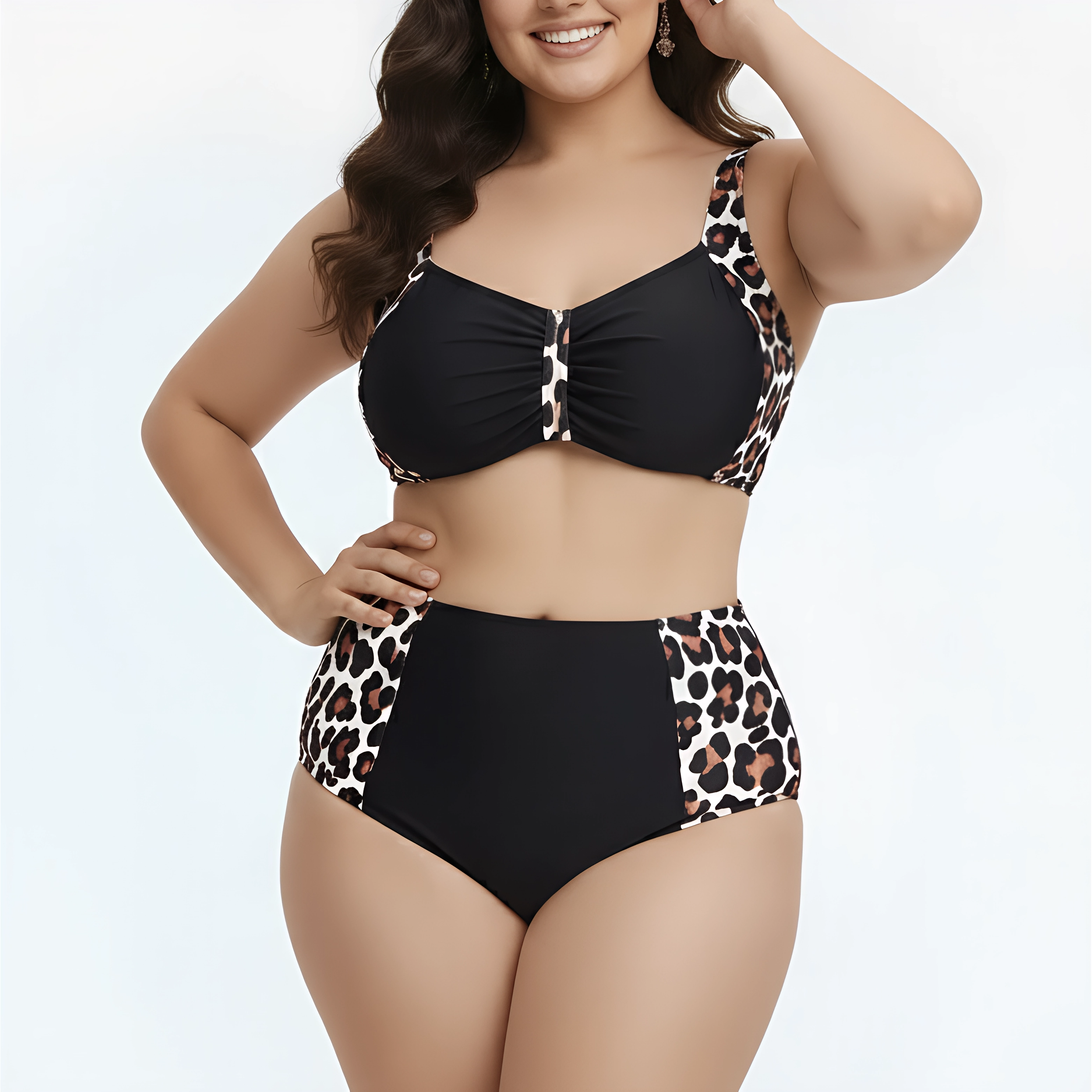 Bikini Tiro Alto Mujer Wild Black 1