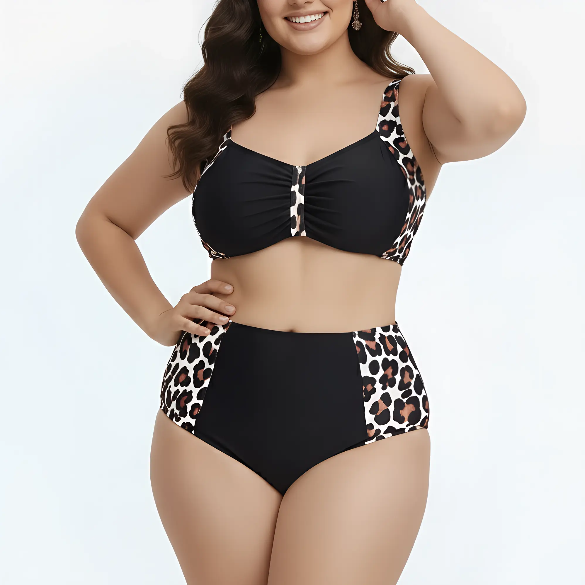 Bikini Tiro Alto Mujer Wild Black 1