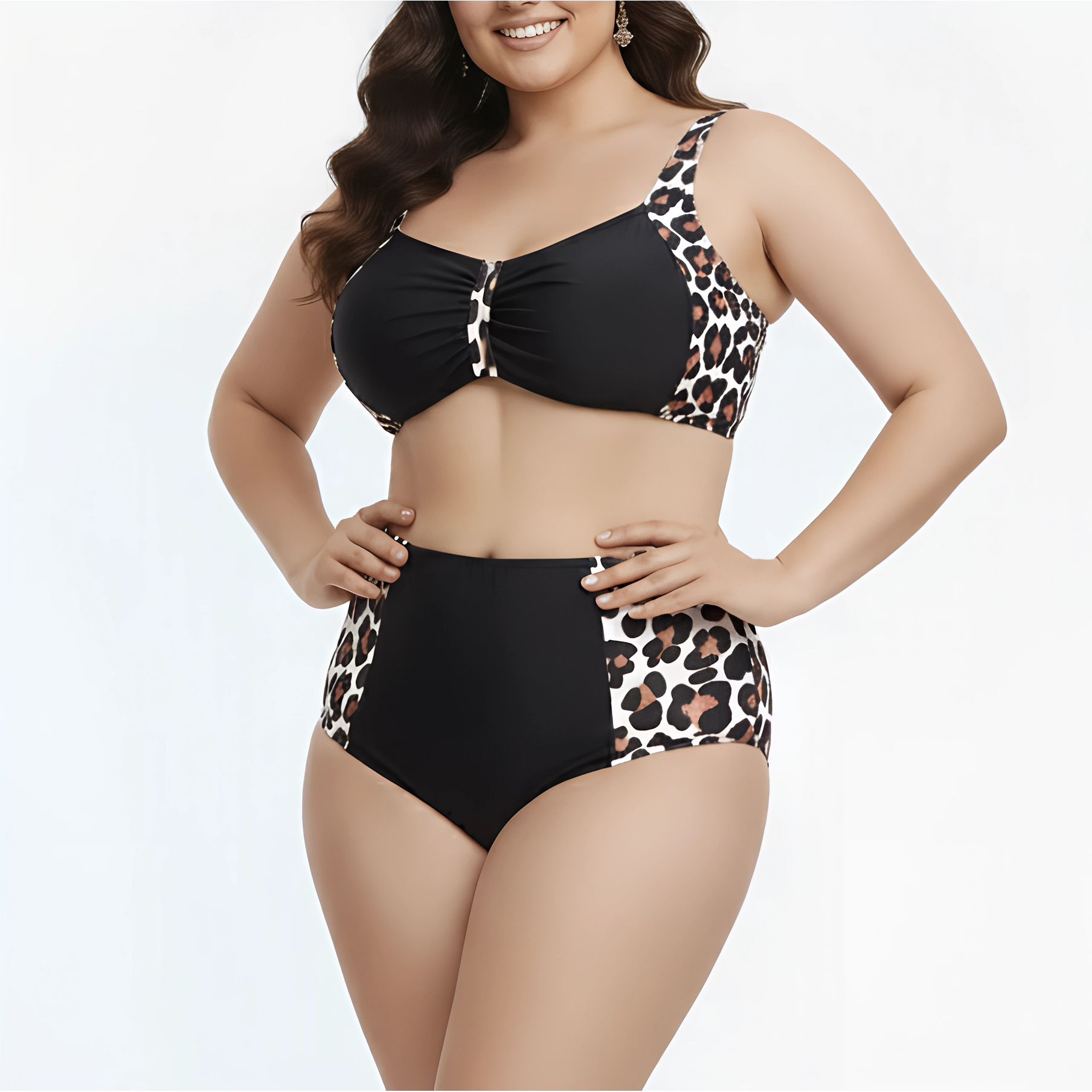 Bikini Tiro Alto Mujer Wild Black 2