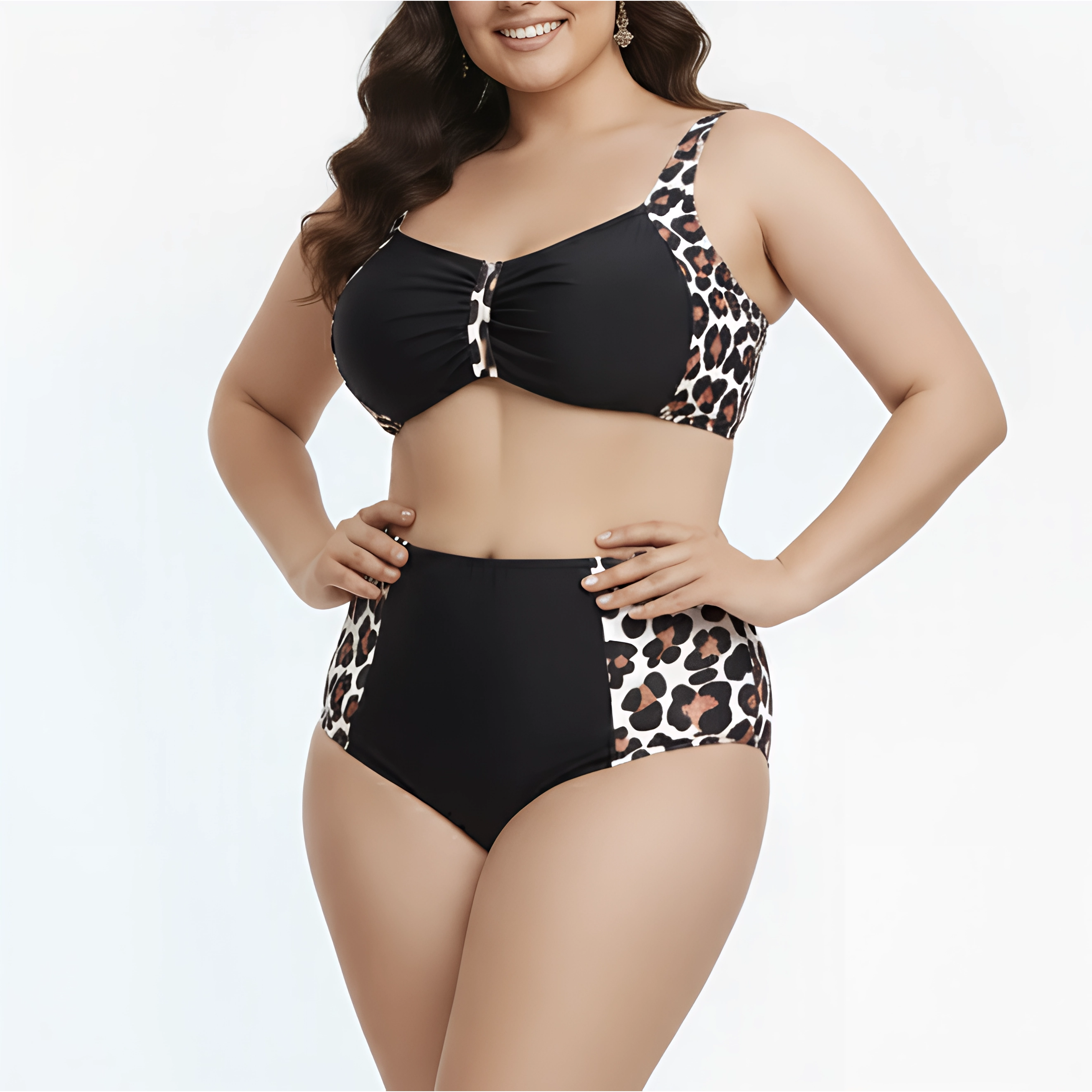 Bikini Tiro Alto Mujer Wild Black 2